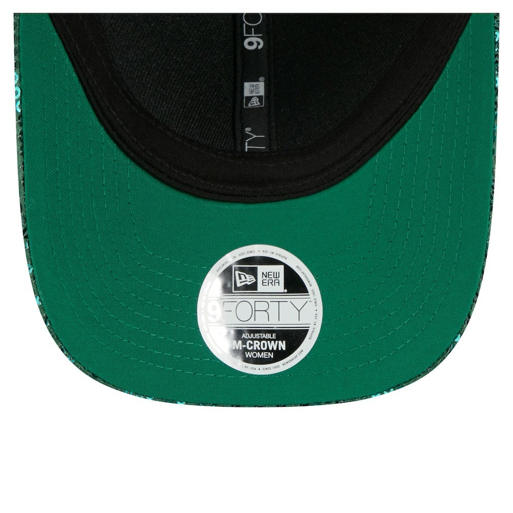 New Era Boston Celtics Women's Sequin M-Crown 9FORTY Adjustable Hat Kelly Green