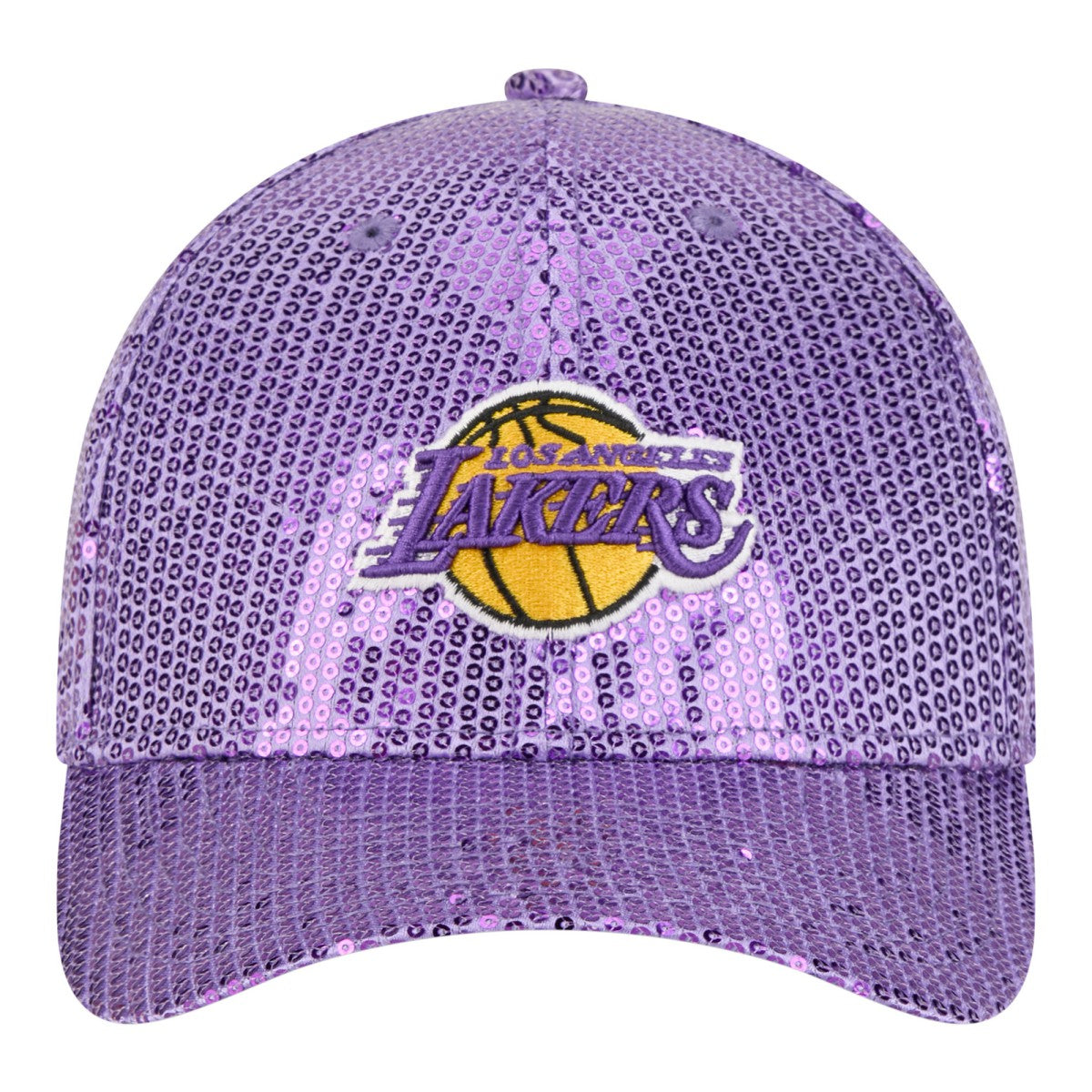 New Era Los Angeles Lakers Women's Sequin M-Crown 9FORTY Adjustable Hat Purple