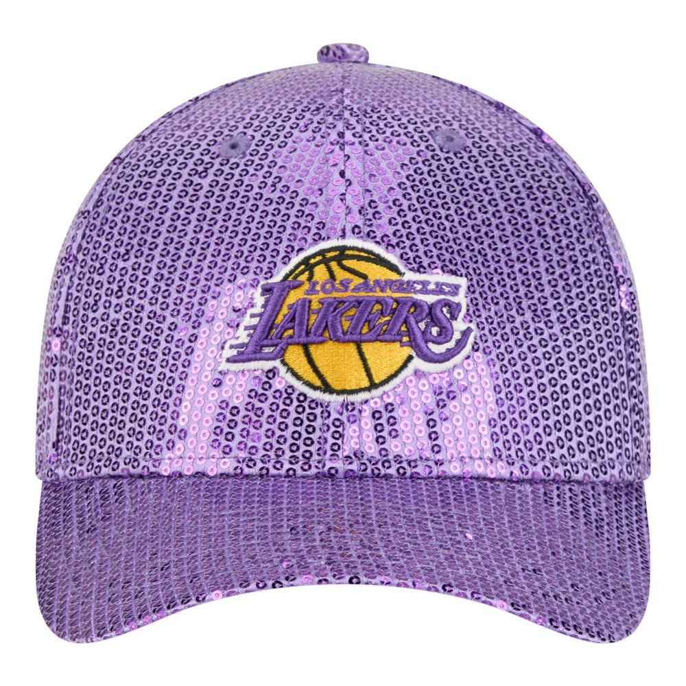 New Era Los Angeles Lakers Women's Sequin M-Crown 9FORTY Adjustable Hat Purple