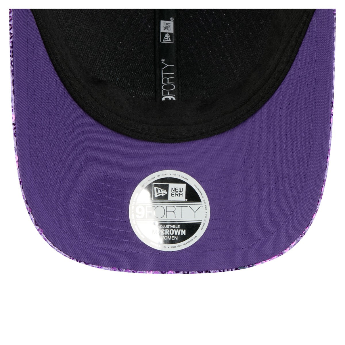 New Era Los Angeles Lakers Women's Sequin M-Crown 9FORTY Adjustable Hat Purple