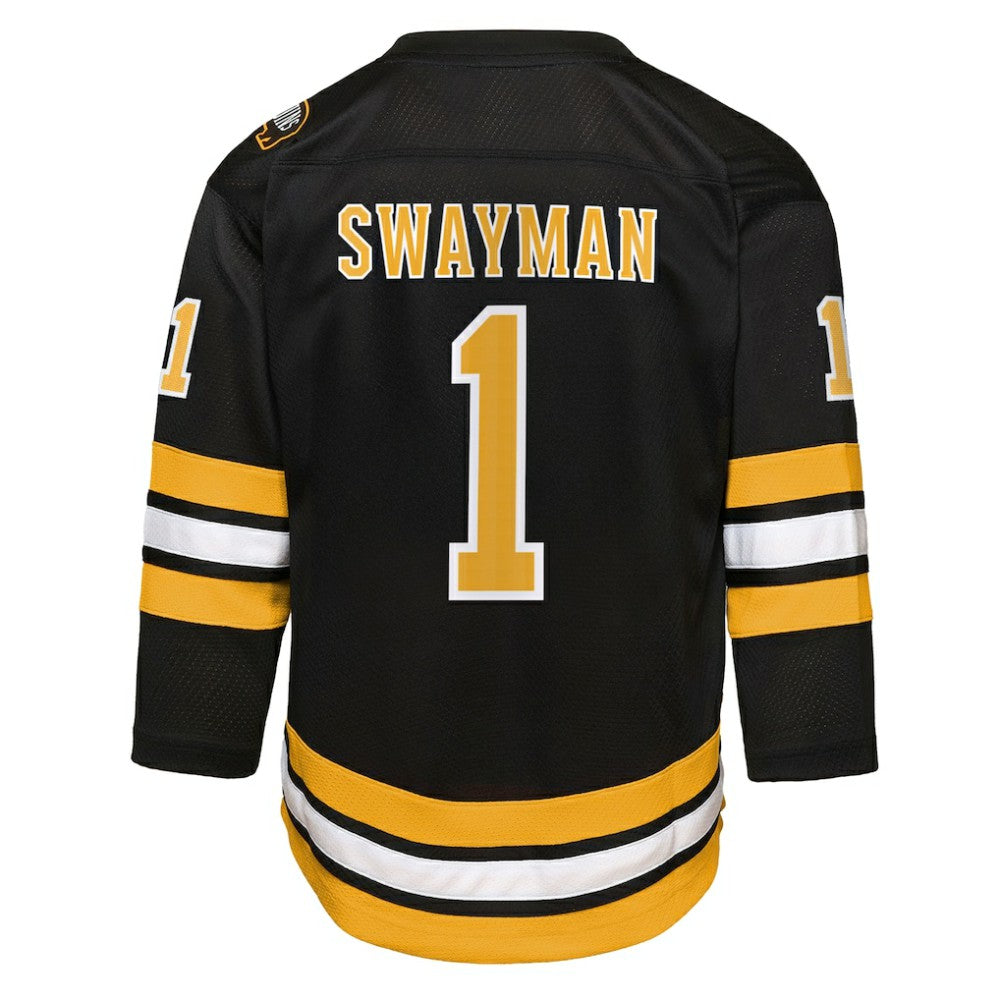 Jeremy Swayman Boston Bruins Outerstuff Youth Home Replica Jersey - Black | NHL near me