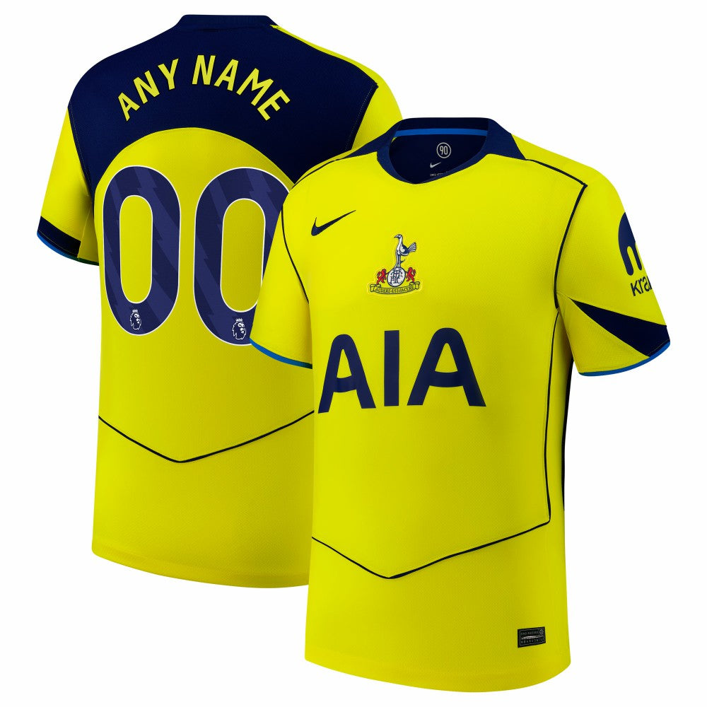 Nike - Tottenham Hotspur 2025/26 Third Replica Custom Jersey - Yellow