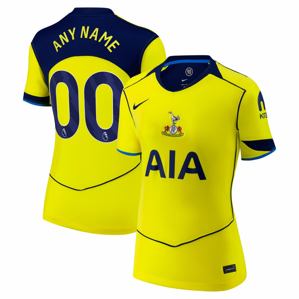 Nike - Tottenham Hotspur Women's 2025/26 Third Replica Custom Jersey - Yellow