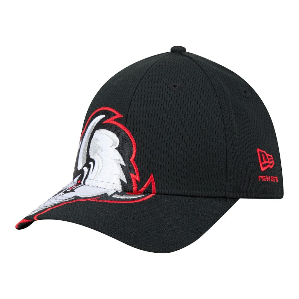 Buffalo Sabres New Era Oversized Logo M-Crown Flex 39THIRTY Hat - Black | New Era Lifestyle