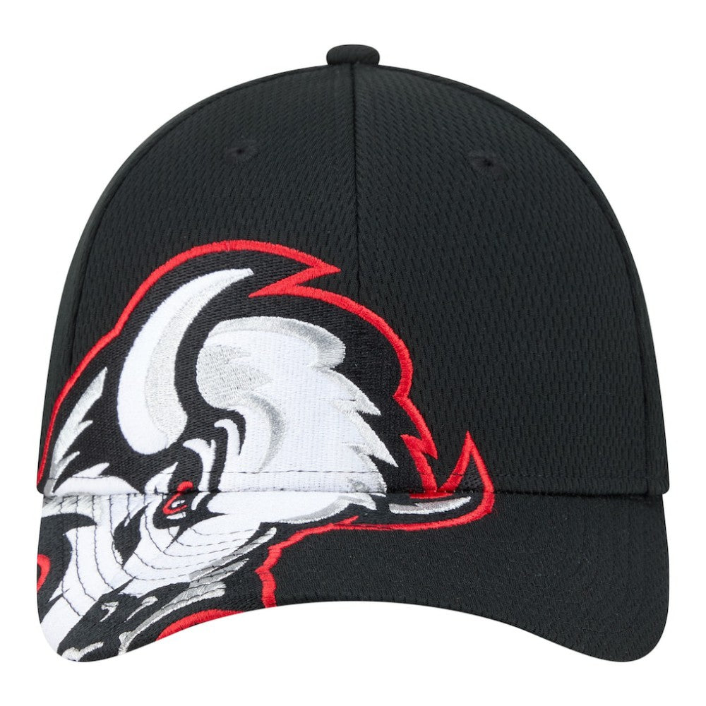 Buffalo Sabres New Era Oversized Logo M-Crown Flex 39THIRTY Hat - Black | New Era Lifestyle