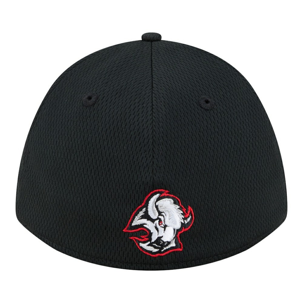 Buffalo Sabres New Era Oversized Logo M-Crown Flex 39THIRTY Hat - Black | New Era Lifestyle