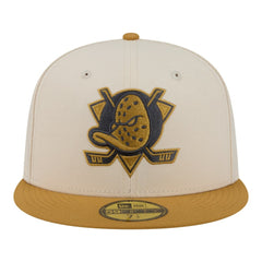 Anaheim Ducks New Era Colorpack Two-Tone 59FIFTY Fitted Hat - Cream/Tan | New Era on sale