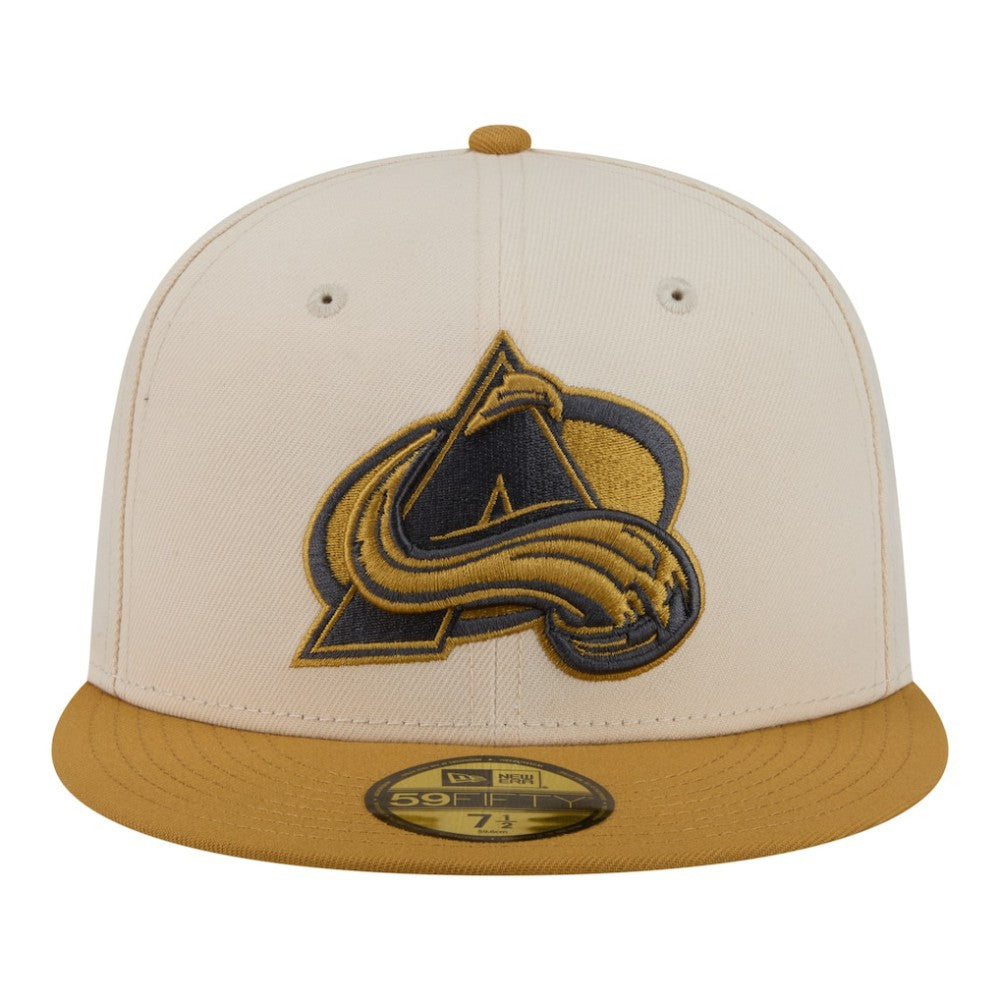 Colorado Avalanche New Era Colorpack Two-Tone 59FIFTY Fitted Hat - Cream/Tan | New Era discount