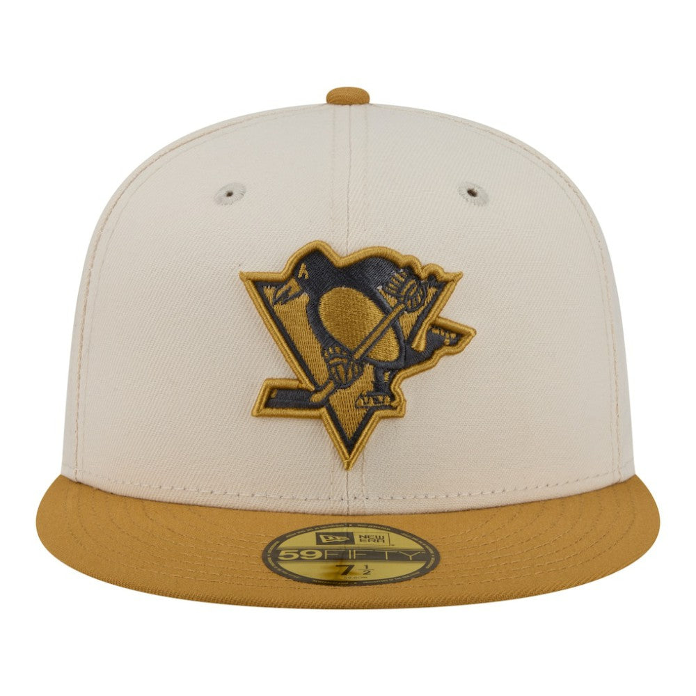 Pittsburgh Penguins New Era Colorpack Two-Tone 59FIFTY Fitted Hat - Cream/Tan | New Era near me