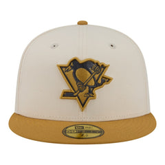 Pittsburgh Penguins New Era Colorpack Two-Tone 59FIFTY Fitted Hat - Cream/Tan | New Era near me