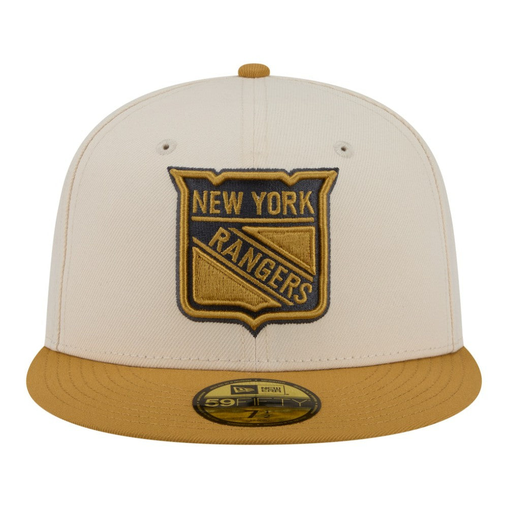 New York Rangers New Era Colorpack Two-Tone 59FIFTY Fitted Hat - Cream/Tan | New Era near me