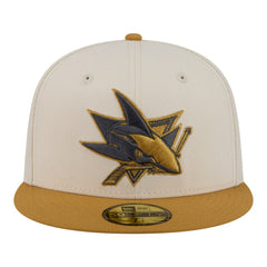 San Jose Sharks New Era Colorpack Two-Tone 59FIFTY Fitted Hat - Cream/Tan | New Era Clearance