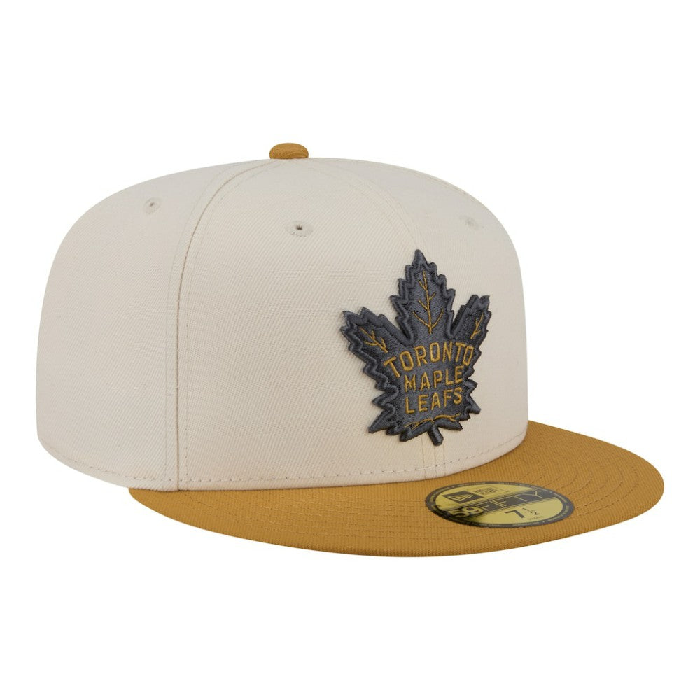 Toronto Maple Leafs New Era Colorpack Two-Tone 59FIFTY Fitted Hat - Cream/Tan | New Era on sale