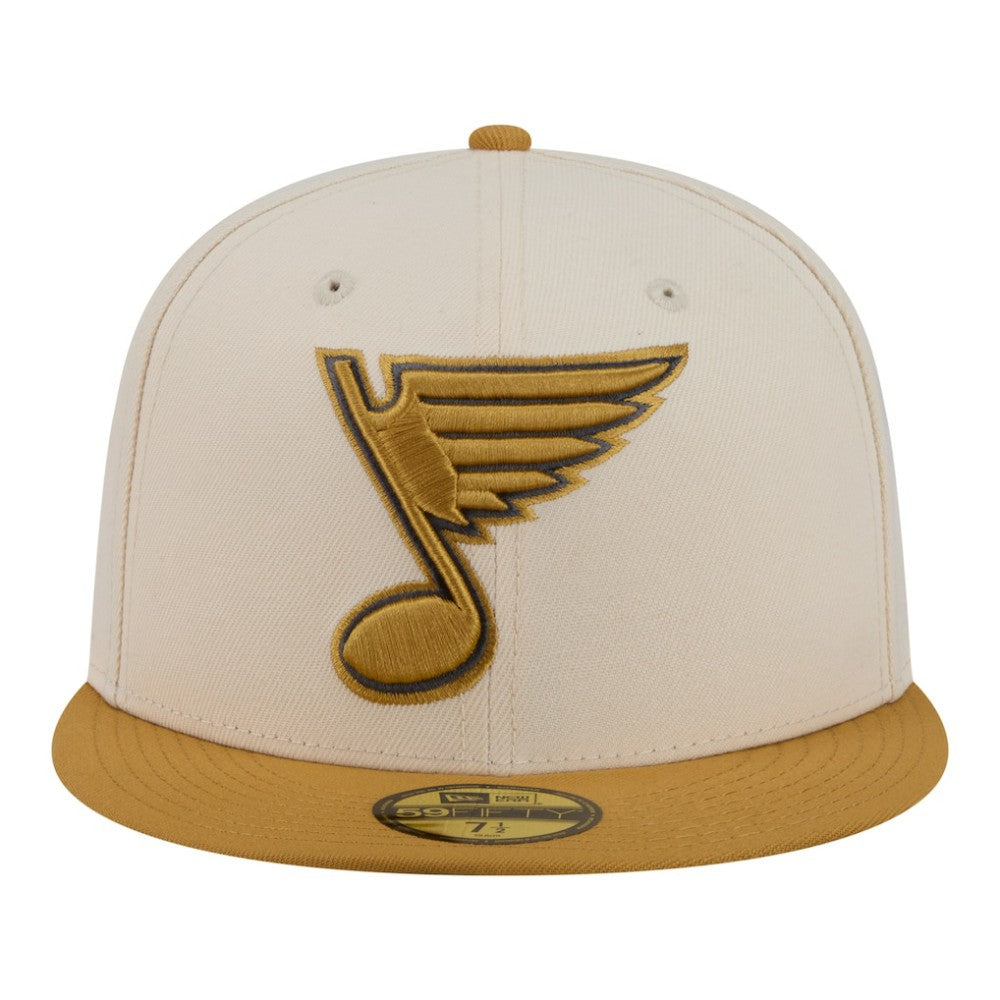 St. Louis Blues New Era Colorpack Two-Tone 59FIFTY Fitted Hat - Cream/Tan | New Era Clearance