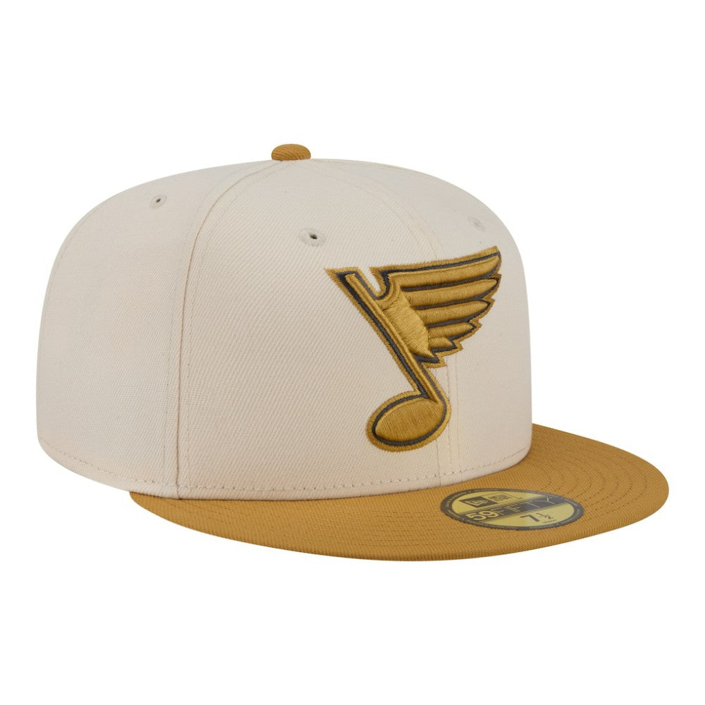 St. Louis Blues New Era Colorpack Two-Tone 59FIFTY Fitted Hat - Cream/Tan | New Era Clearance