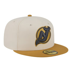 New Jersey Devils New Era Colorpack Two-Tone 59FIFTY Fitted Hat - Cream/Tan | New Era Clearance