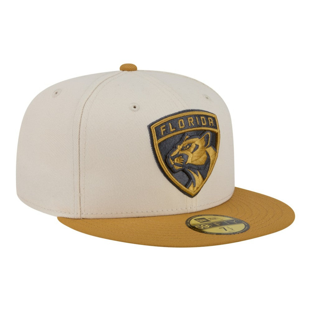 Florida Panthers New Era Colorpack Two-Tone 59FIFTY Fitted Hat - Cream/Tan | New Era on sale