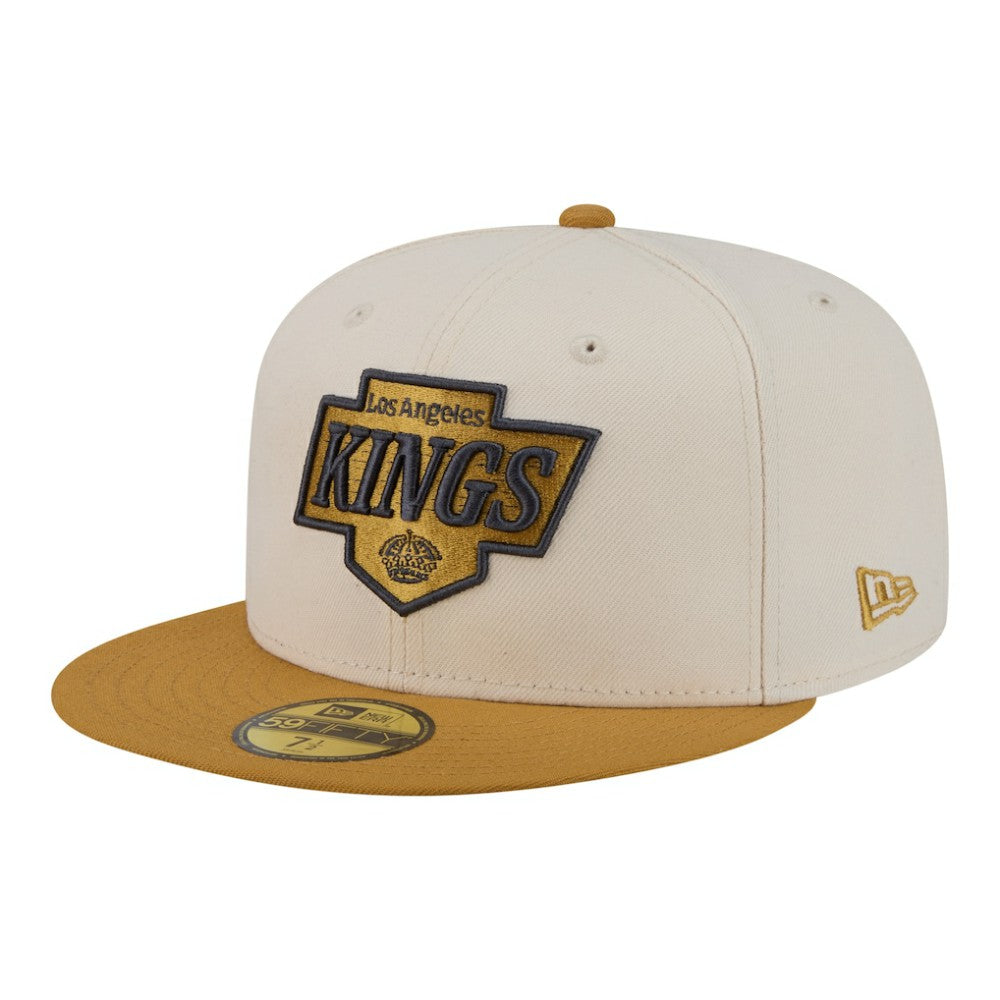 Los Angeles Kings New Era Colorpack Two-Tone 59FIFTY Fitted Hat - Cream/Tan | New Era discount