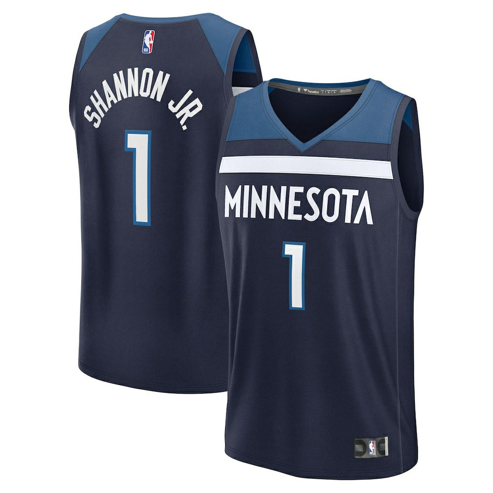 Fanatics Terrence Shannon Jr. Minnesota Timberwolves Fast Break Replica Jersey Navy Icon Edition