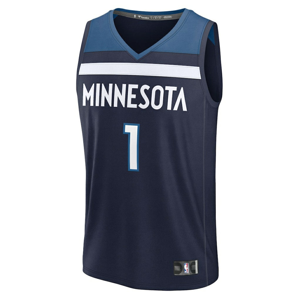 Fanatics Terrence Shannon Jr. Minnesota Timberwolves Fast Break Replica Jersey Navy Icon Edition