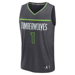 Fanatics Terrence Shannon Jr. Minnesota Timberwolves Fast Break Replica Jersey Statement Edition Anthracite
