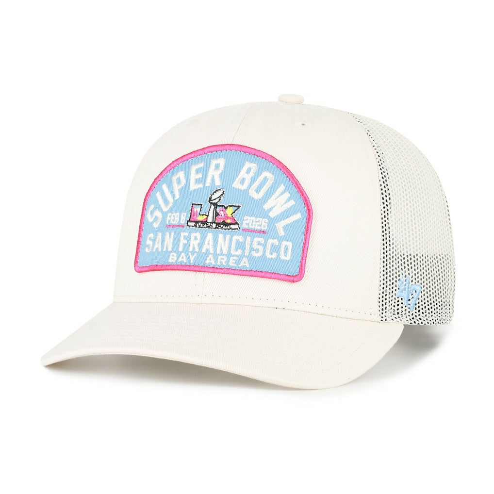 Super Bowl LX '47 Leland Adjustable Trucker Hat - Natural - 47 brand