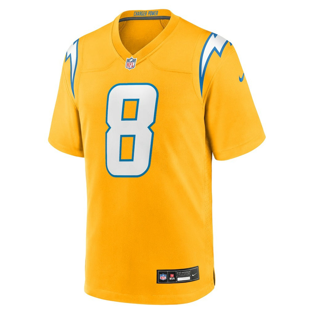 Omarion Hampton Los Angeles Chargers Alternate Charger Power Game Player Jersey - Gold - Nike