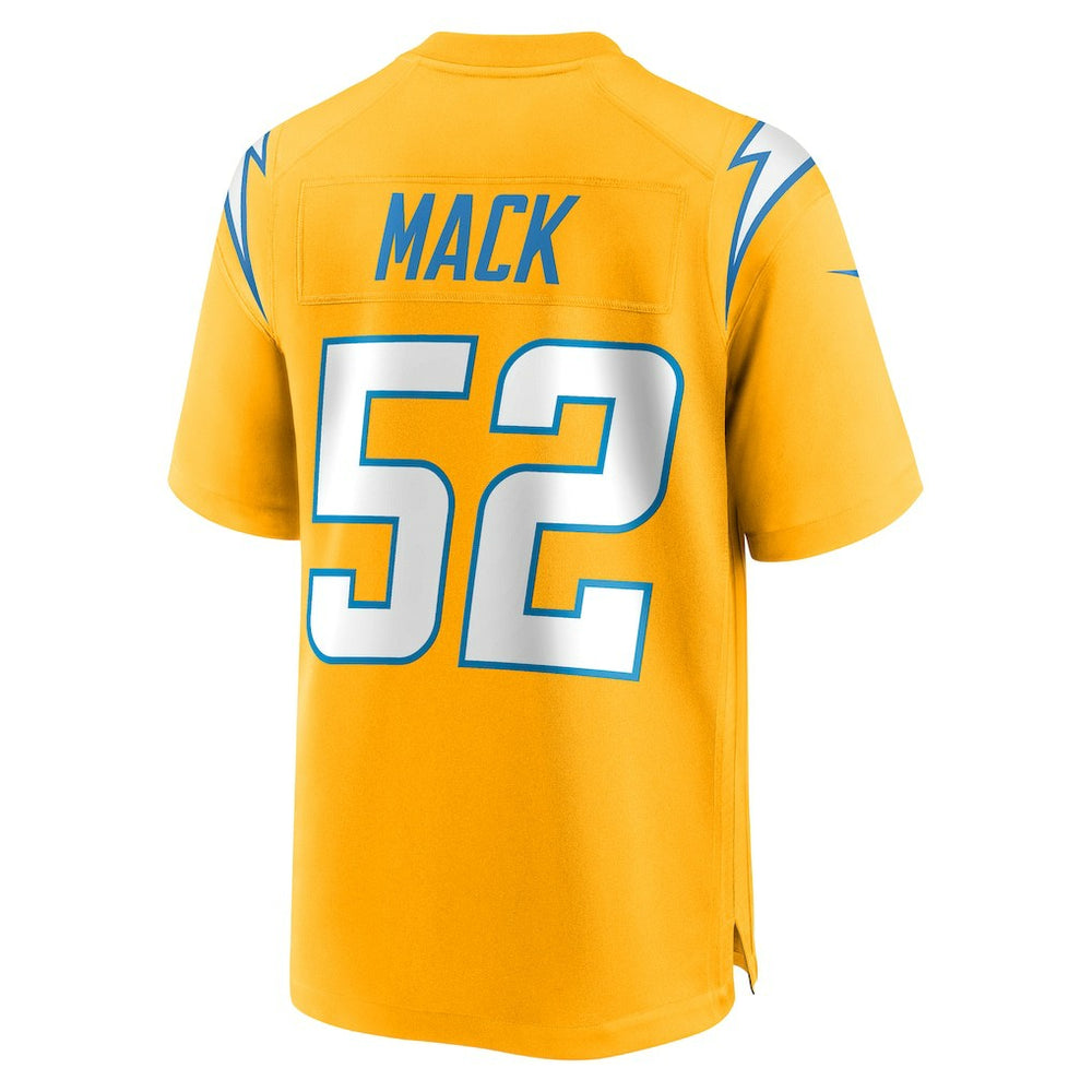 Khalil Mack Los Angeles Chargers Alternate Charger Power Game Player Jersey - Gold - Nike