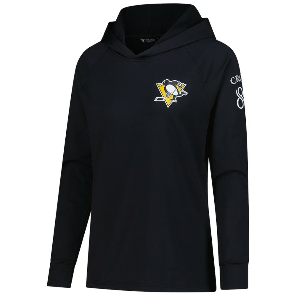 Sidney Crosby Pittsburgh Penguins Levelwear Women's Impression Name & Number Raglan Hoodie - Black | NHL near me
