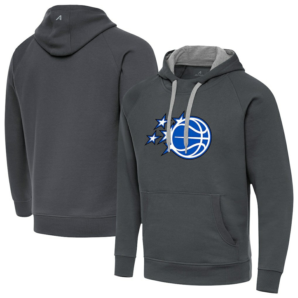 Orlando Magic Antigua New Logo Victory Pullover Hoodie Charcoal