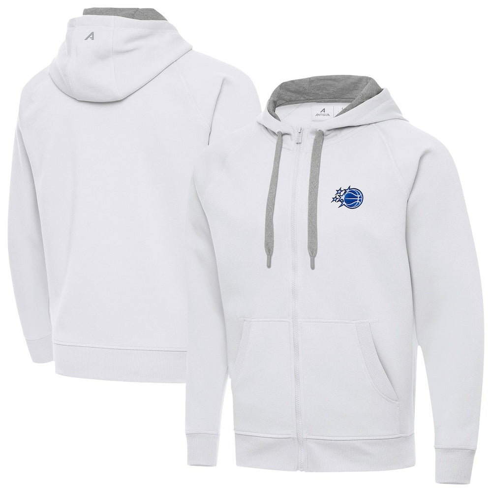 Orlando Magic Antigua New Logo Victory Full-Zip Hooded Sweatshirt White