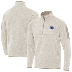 Orlando Magic Antigua New Logo Fortune Quarter-Zip Pullover Jacket Oatmeal
