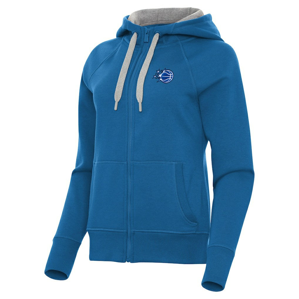 Orlando Magic Antigua Women's New Logo Victory Full-Zip Hooded Sweatshirt Blue