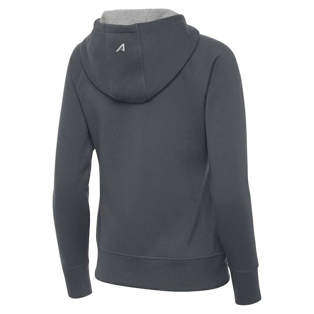 Orlando Magic Antigua Women's New Logo Victory Full-Zip Hooded Sweatshirt Charcoal