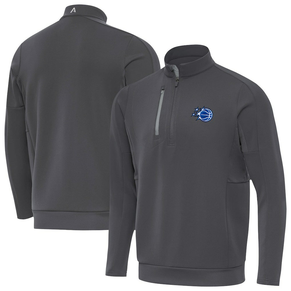 New Era Orlando Magic Antigua New Logo Generation Quarter-Zip Pullover Top Pewter