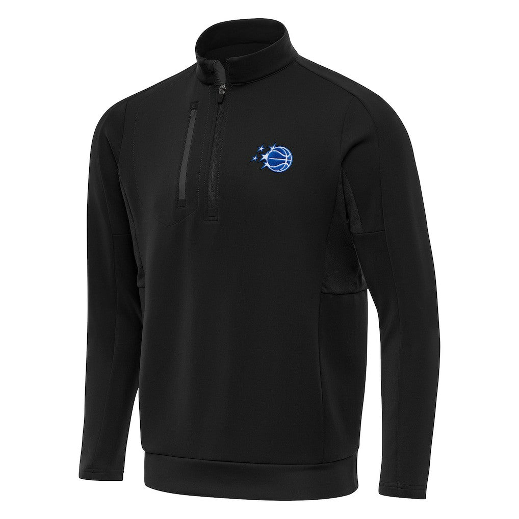 New Era Orlando Magic Antigua New Logo Generation Quarter-Zip Pullover Top Black