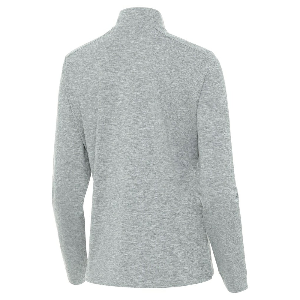 Orlando Magic Antigua Women's New Logo Mentor Long Sleeve Quarter-Zip Mock Polo Heather Gray
