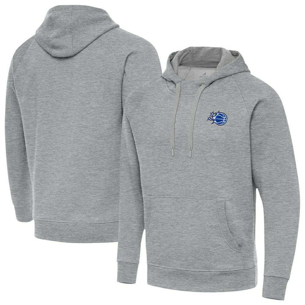 Orlando Magic Antigua New Logo Tall Victory Pullover Hoodie Heather Gray