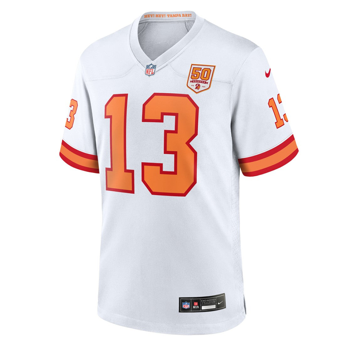 Mike Evans '76 Tampa Bay Buccaneers 50th Season Game Jersey - White - Nike