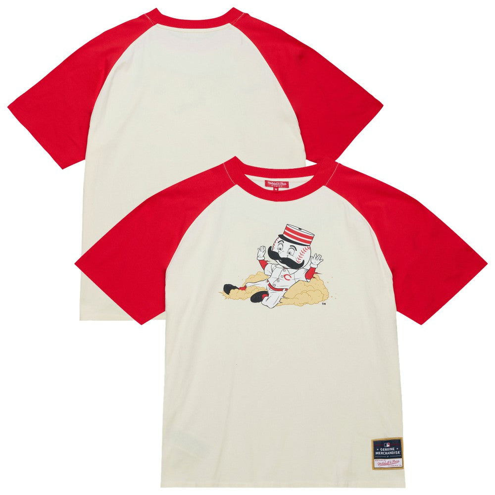 Cincinnati Reds Mitchell & Ness Women's Boyfriend Raglan T-Shirt for sale