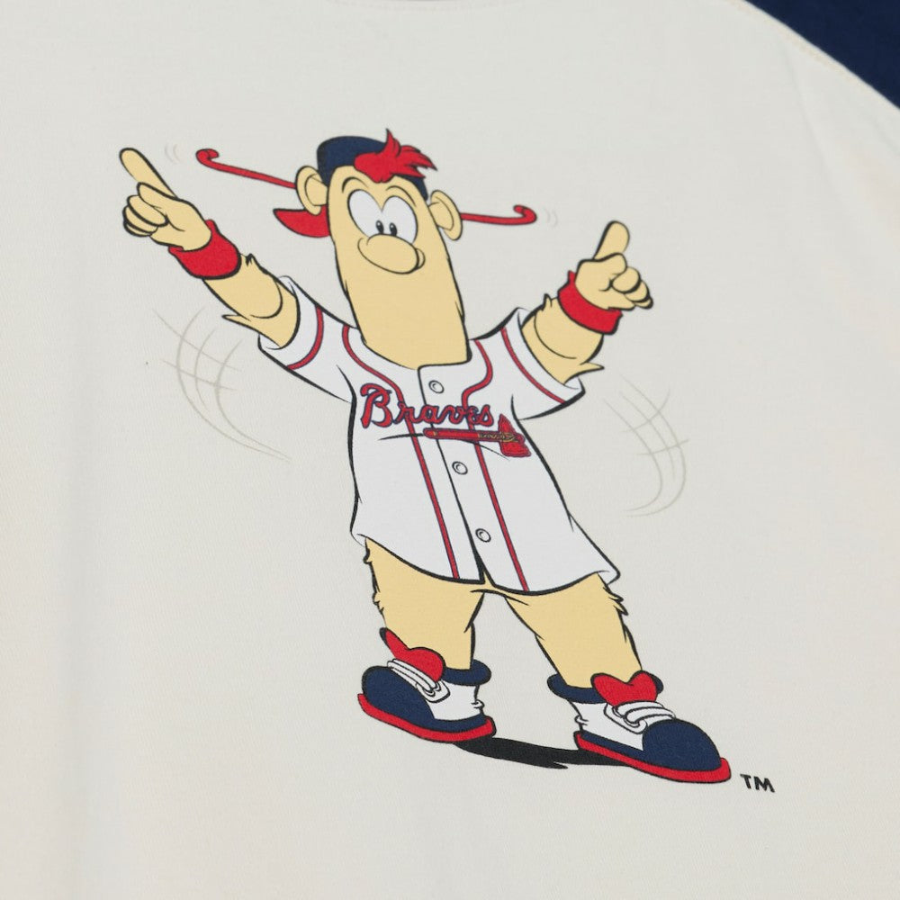 Atlanta Braves Mitchell & Ness Women's Boyfriend Raglan T-Shirt for sale