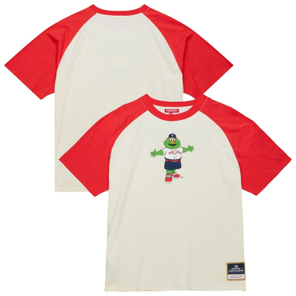 Boston Red Sox Mitchell & Ness Women's Boyfriend Raglan T-Shirt Discount
