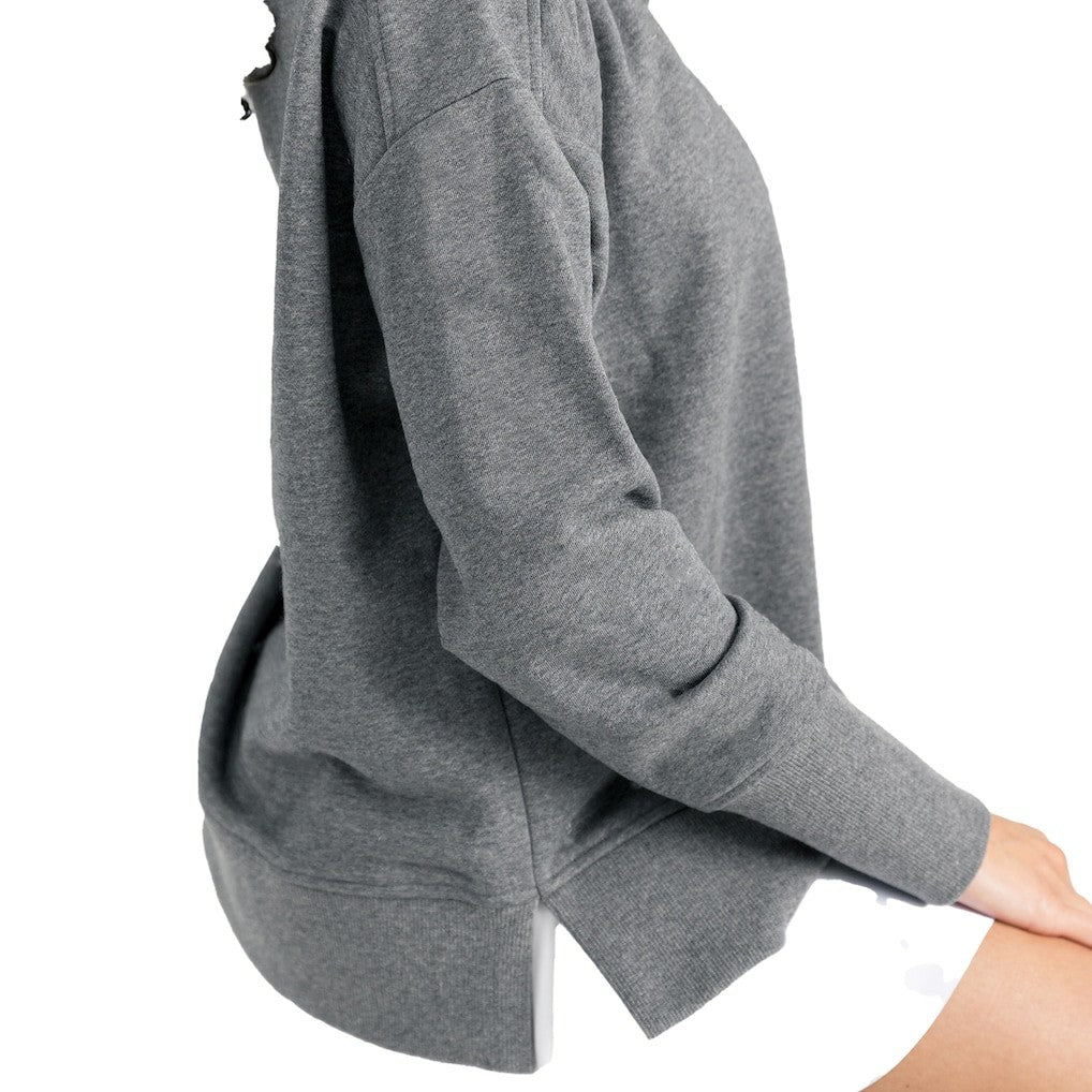 San Francisco 49ers Gameday Couture Women's French Terry V-Neck Pullover Sweatshirt - Gray - NFL