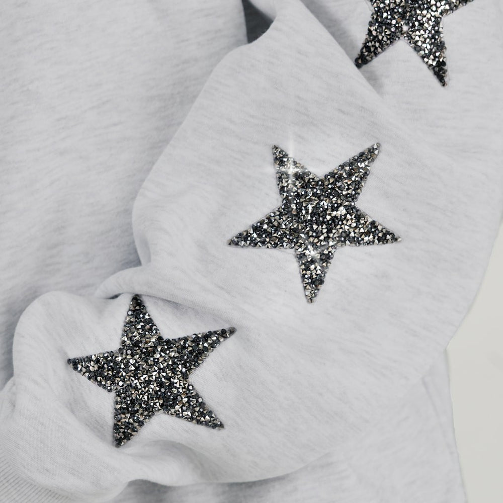 Baltimore Ravens Gameday Couture Women's Resilience Relaxed Rhinestone Pullover Sweatshirt - Ash - NFL