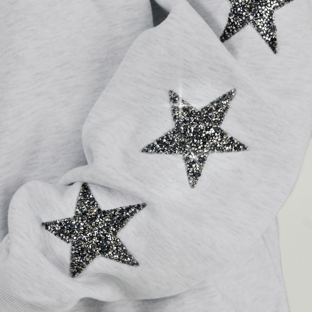 Houston Texans Gameday Couture Women's Resilience Relaxed Rhinestone Pullover Sweatshirt - Ash - NFL