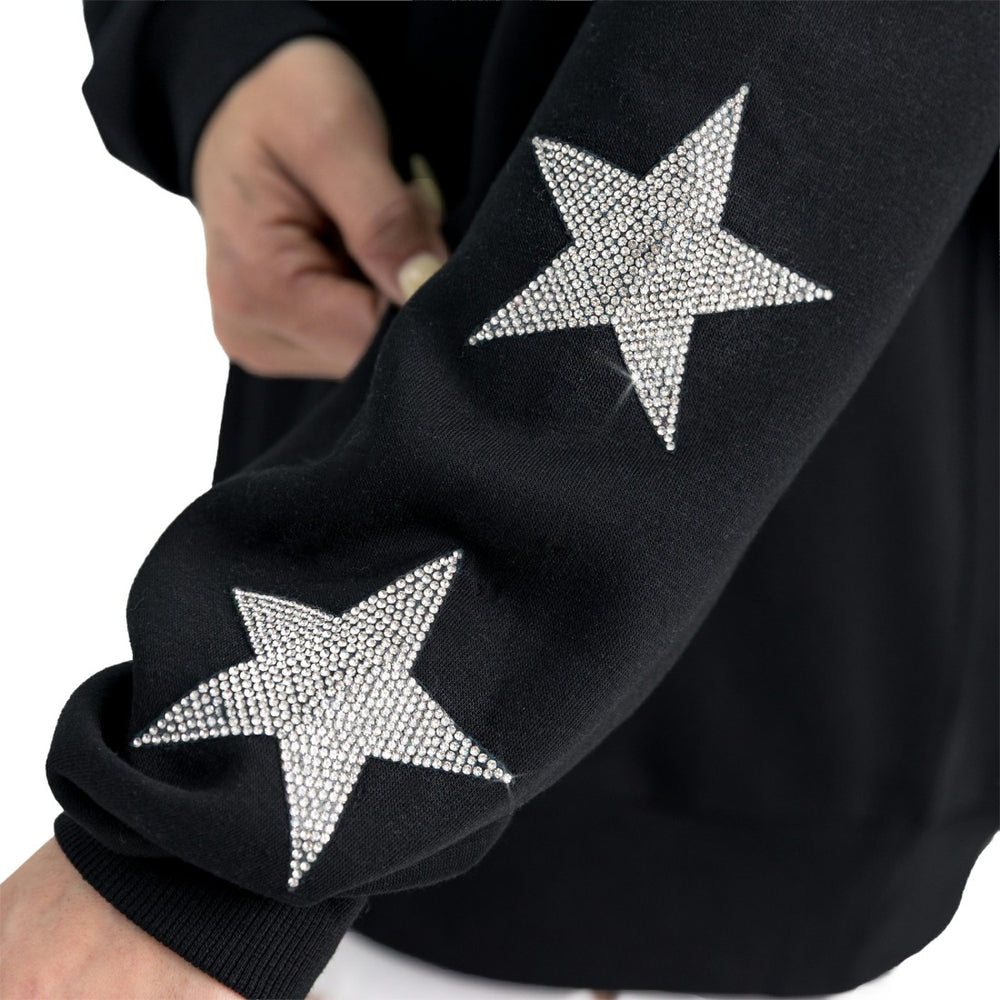 Green Bay Packers Gameday Couture Women's Velocity Relaxed Rhinestone Pullover Sweatshirt - Black - NFL