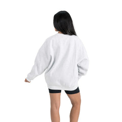 Minnesota Vikings Gameday Couture Women's Traditional Logo Oversized Premium Fleece Pullover Sweatshirt - Ash - NFL