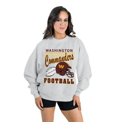 Washington Commanders Gameday Couture Women's Home Turf Oversized Premium Fleece Pullover Sweatshirt - Ash - NFL