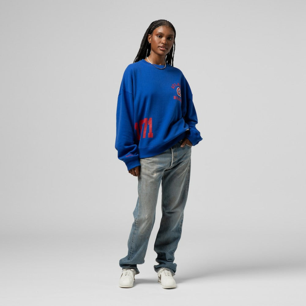 Atlanta Braves Mitchell & Ness Women's Cooperstown Collection Crewneck Sweatshirt Sale