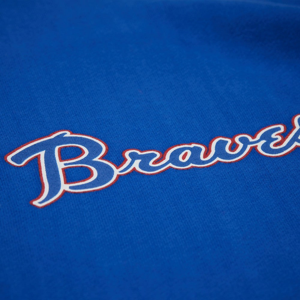 Atlanta Braves Mitchell & Ness Women's Cooperstown Collection Crewneck Sweatshirt Sale
